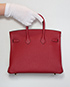 Birkin 25 Veau Togo Leather in Rouge Grenat, £10,500, Handbags, Red, Back view